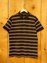 Load image into Gallery viewer, 2000s polo jeans ralph lauren flag emb stripe polo brown
