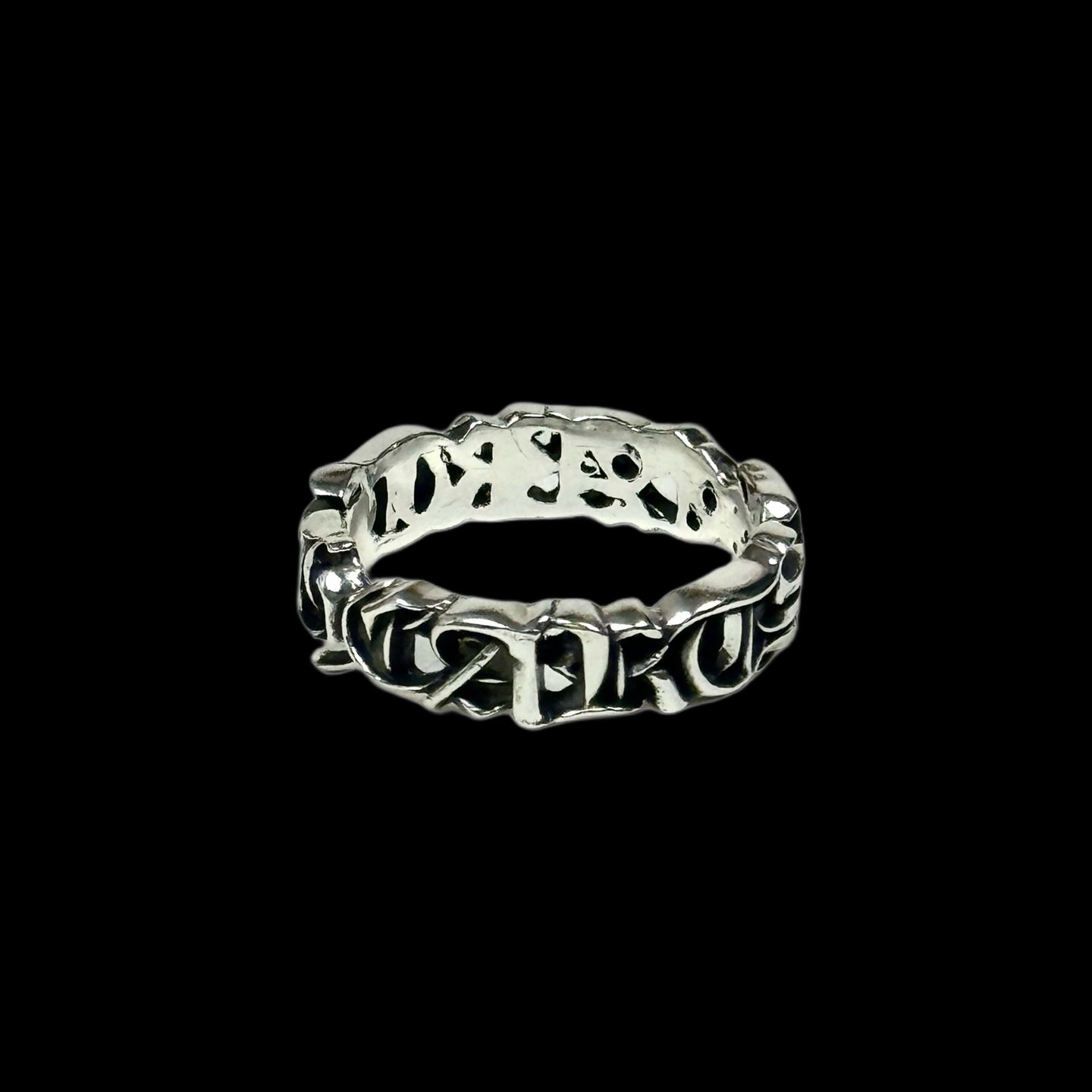 chrome hearts hearts band ring