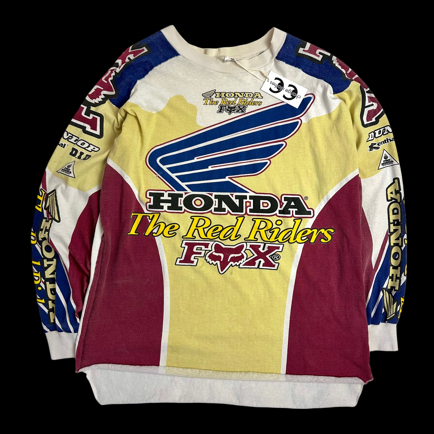 90s fox honda red riders moto jersey – change clothes
