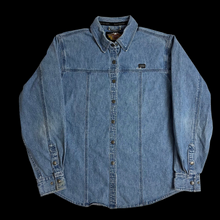 Load image into Gallery viewer, vintage harley davidson embroidered forever denim shirt
