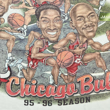 Load image into Gallery viewer, 1996 chicago bulls caricature 70 wins tee
