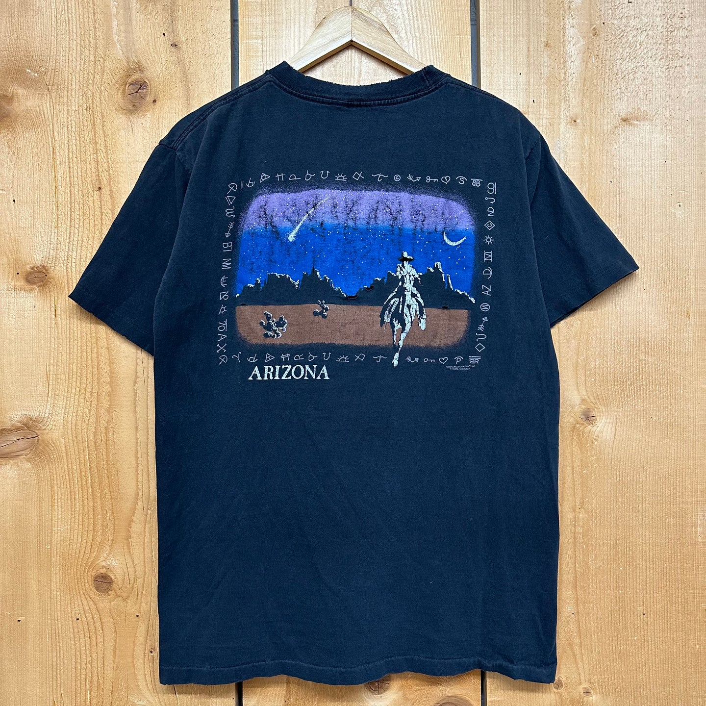 1990 arizona night cowboy tee