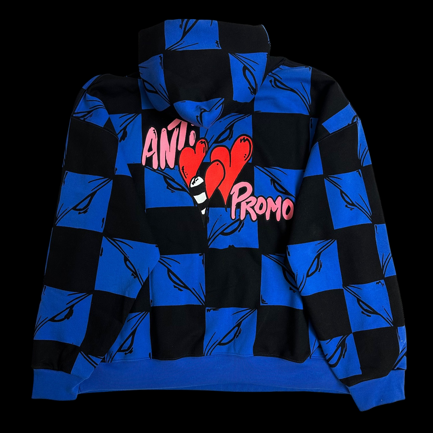 2025 mattyboy antipromo 99 eyes checkered hoodie blue