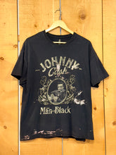 Load image into Gallery viewer, 2000s johnny cash man in black tee
