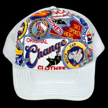 Load image into Gallery viewer, cc buckin patchwork trucker hat by crusty wizard
