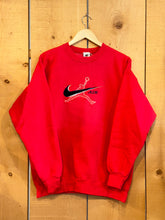 Load image into Gallery viewer, 90s nike swoosh air jordan embroidered crewneck red
