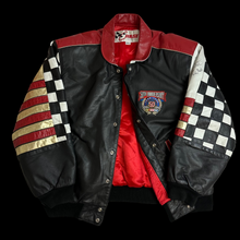 Load image into Gallery viewer, 1998 jeff hamilton nascar 50th ann leather racing jacket
