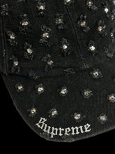 Load image into Gallery viewer, 2026 supreme hole punch rhinestone denim cap
