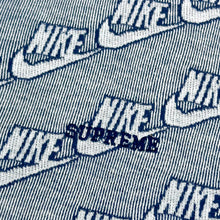 Load image into Gallery viewer, 2018 supreme // nike jacquard swoosh polo navy
