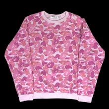 Load image into Gallery viewer, 2009 bape pink fire camo crewneck
