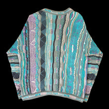 Load image into Gallery viewer, 90s coogi knit cardigan cotton candy colors
