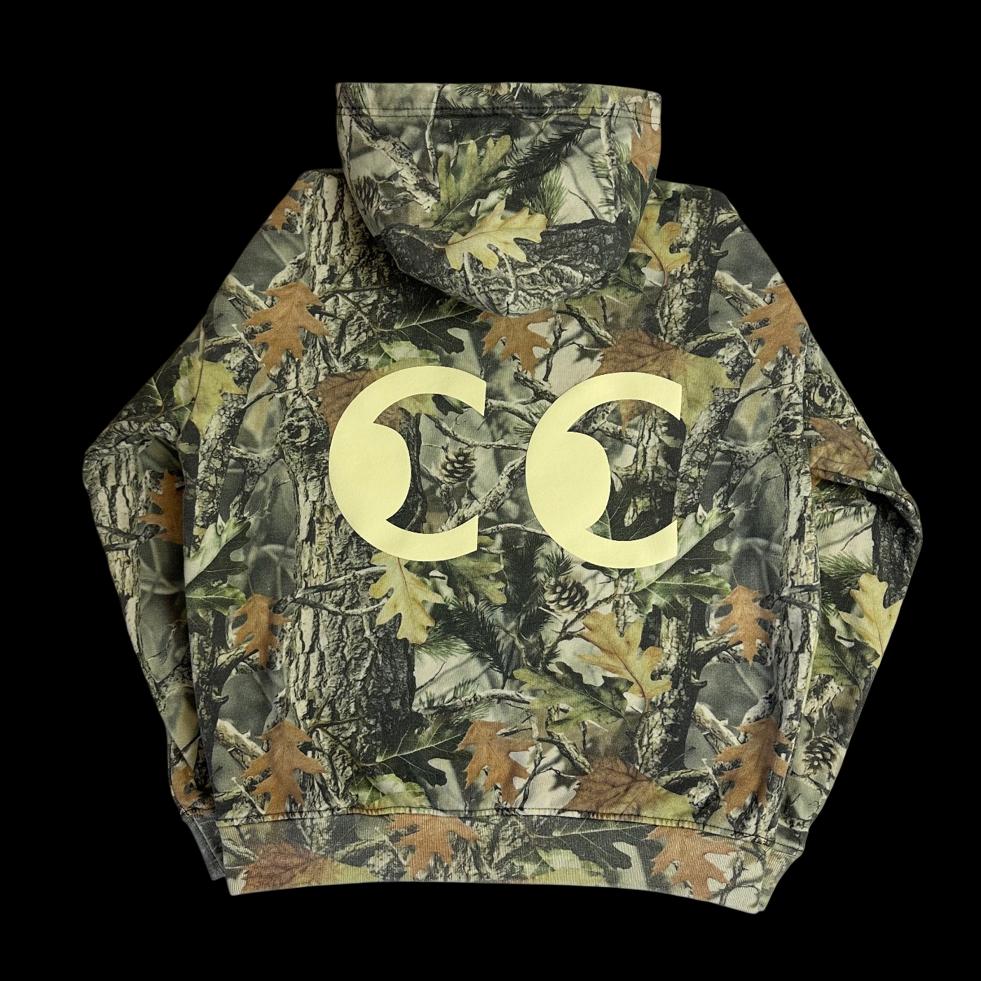 cc forrealtree camo eyes puff print hoodie