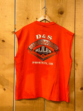 Load image into Gallery viewer, 1999 harley rules the road chopped tee orange
