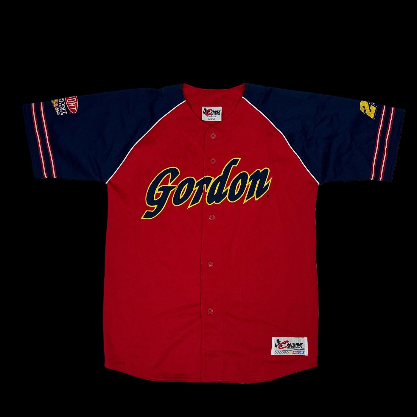 vtg jeff gordon chase authentics baseball jersey