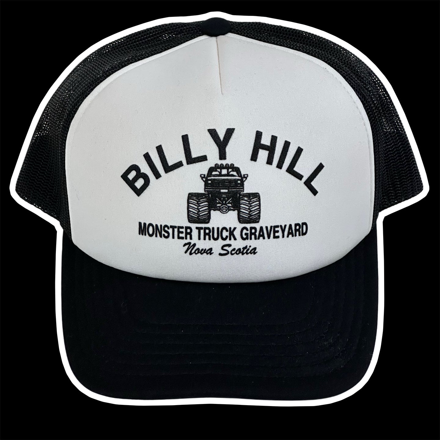 billy hill arc print trucker hat black