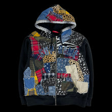 Load image into Gallery viewer, 2022 supreme patchwork zip up hoodie
