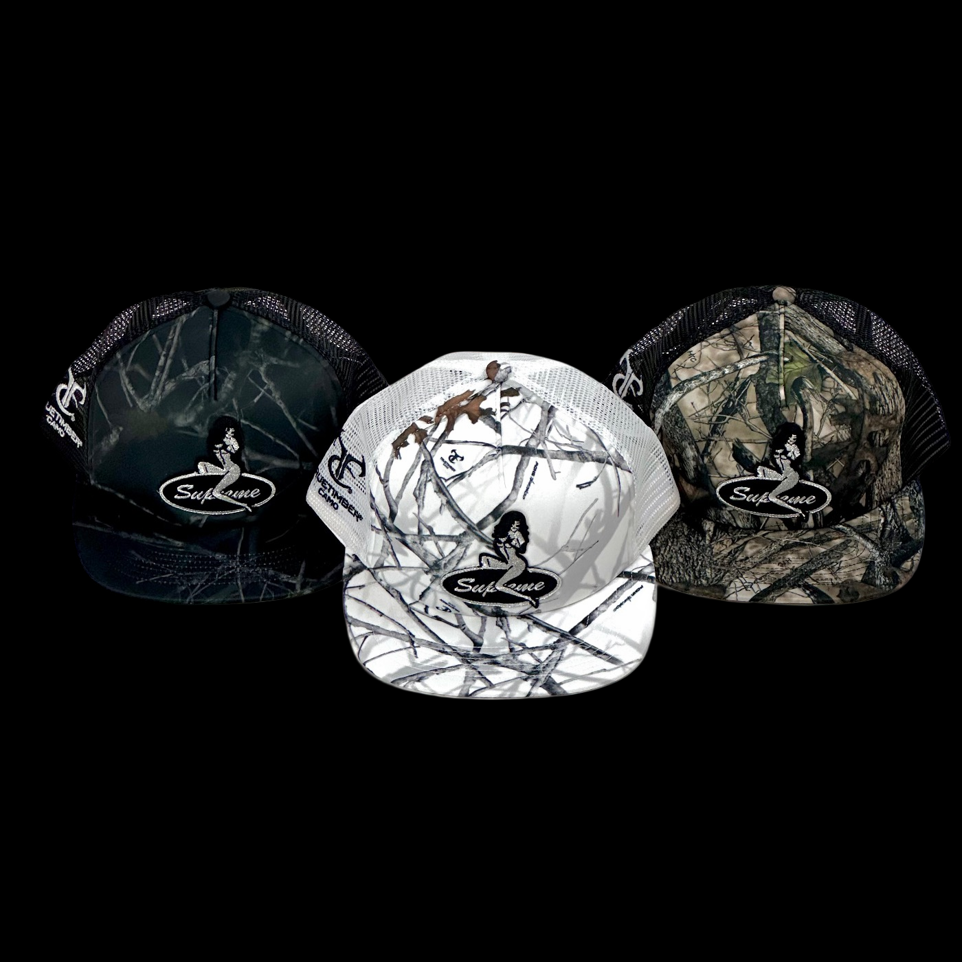 2025 supreme pinup trucker hat realtree