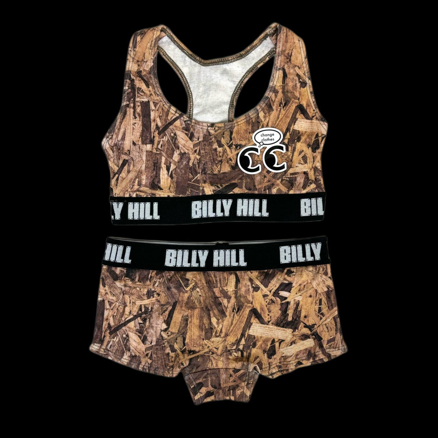 2023 billy hill osb camo bra/boy short set