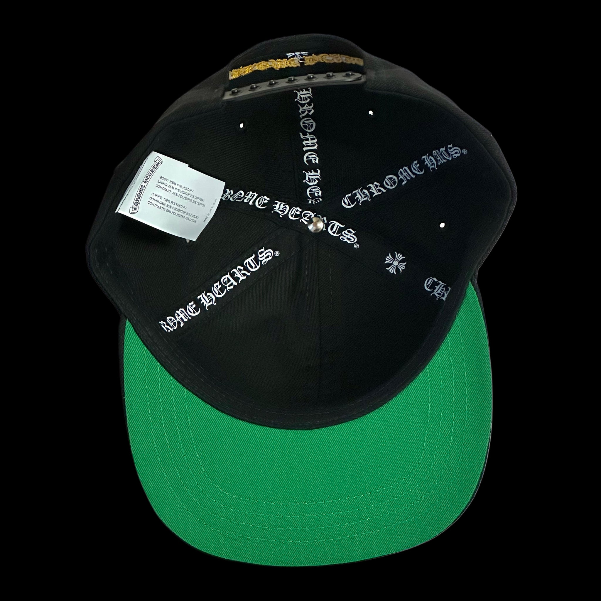 chrome hearts ch logo baseball cap black yellow – change clothes