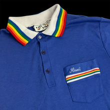 Load image into Gallery viewer, vintage hawaii rainbow stripe polo
