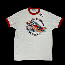 Load image into Gallery viewer, 1986 miss budweiser boat racing ringer tee
