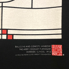 Load image into Gallery viewer, 1993 frank lloyd wright balloons confetti window tee
