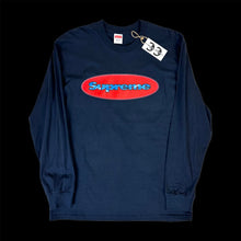 Load image into Gallery viewer, 2018 supreme ripple l/s tee navy
