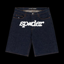 Load image into Gallery viewer, 2025 spider v3 logo denim short indigo
