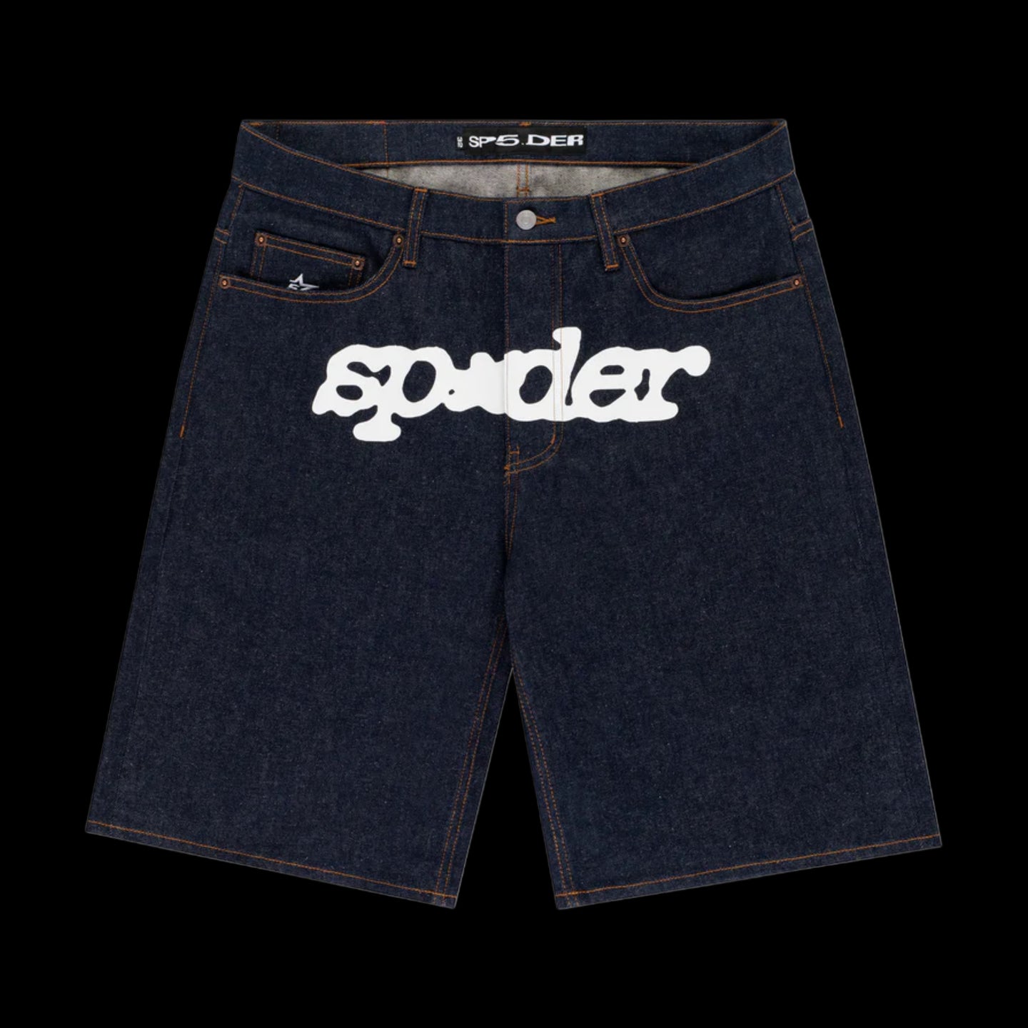 2025 spider v3 logo denim short indigo