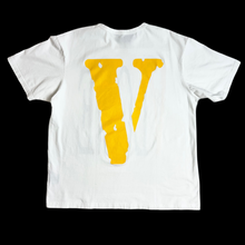 Load image into Gallery viewer, vlone staple spellout tee white yellow
