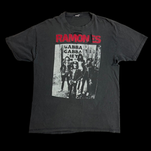 Load image into Gallery viewer, late 90s ramones gabba gabba hey tee nice thrash fade
