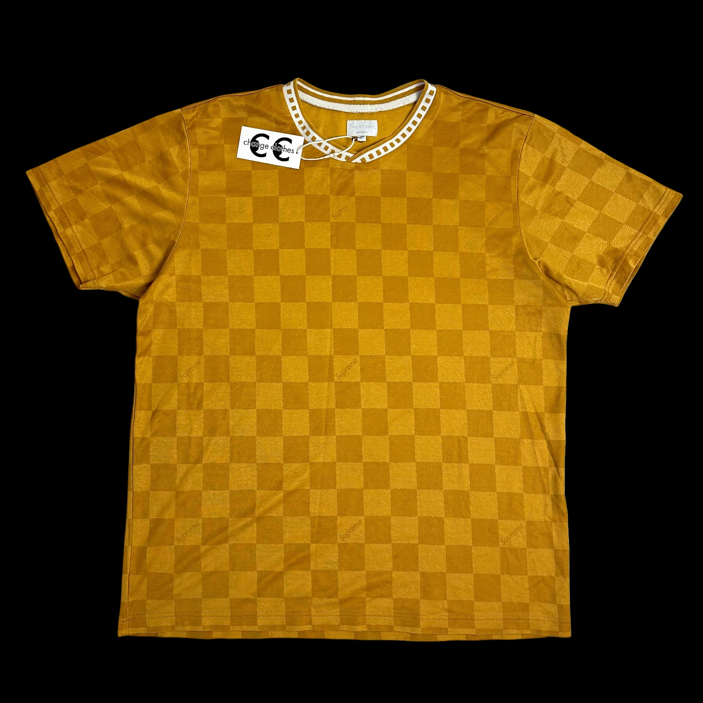 2016 supreme checkered soccer jersey – change clothes