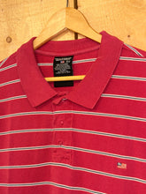 Load image into Gallery viewer, 90s polo jeans ralph lauren flag emb stripe polo red
