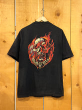 Load image into Gallery viewer, 2000s weld or die skull flames onyx tillman tee
