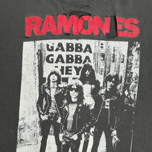 Load image into Gallery viewer, late 90s ramones gabba gabba hey tee nice thrash fade
