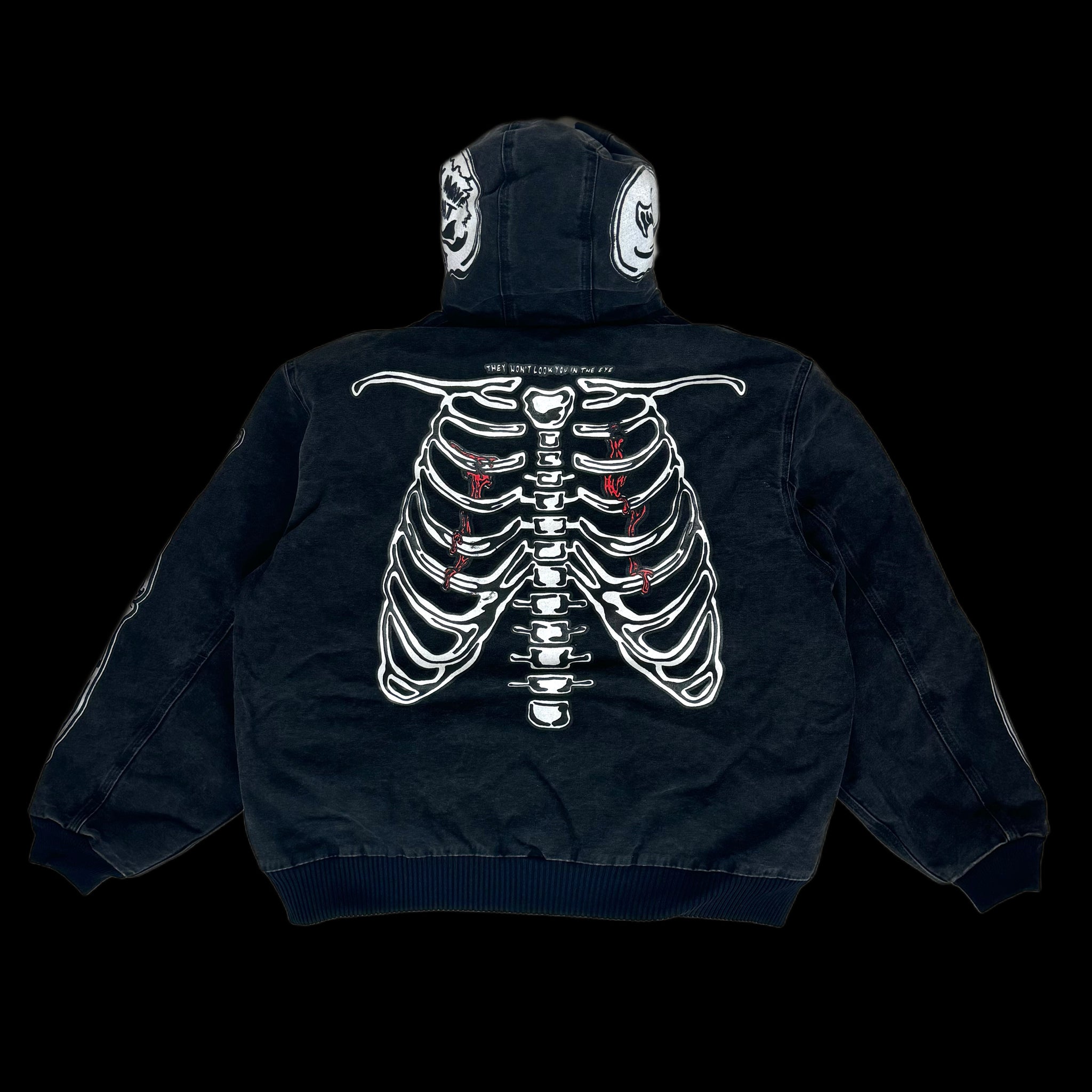 2023 warren lotas vintage carhartt skeleton hoodie – change clothes