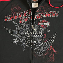 Load image into Gallery viewer, harley davidson tattoo style forever zip up hoodie
