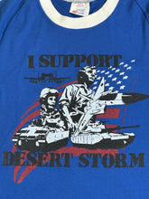 Load image into Gallery viewer, 1991 i support desert storm raglan ringer tee
