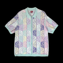 Load image into Gallery viewer, 2022 supreme abstract textured zip polo mint
