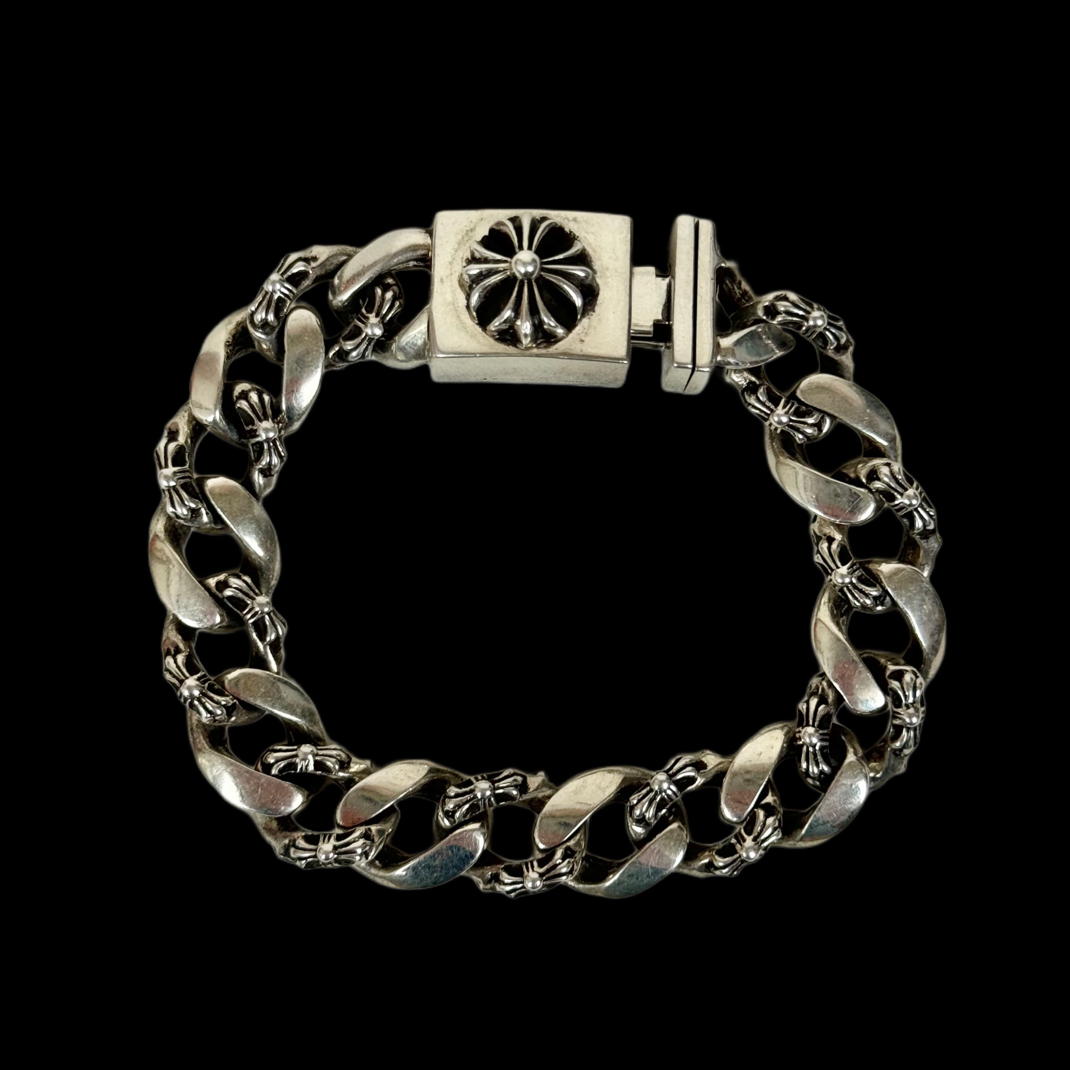 chrome hearts fancy link box ID bracelet sz 8 – change clothes