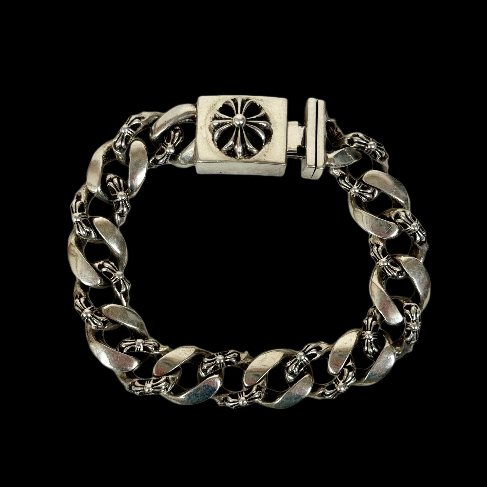 chrome hearts fancy link box ID bracelet sz 8 – change clothes