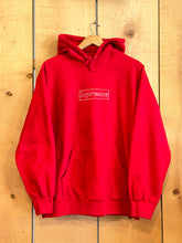 Load image into Gallery viewer, 2021 supreme kaws chalk box logo hoodie red
