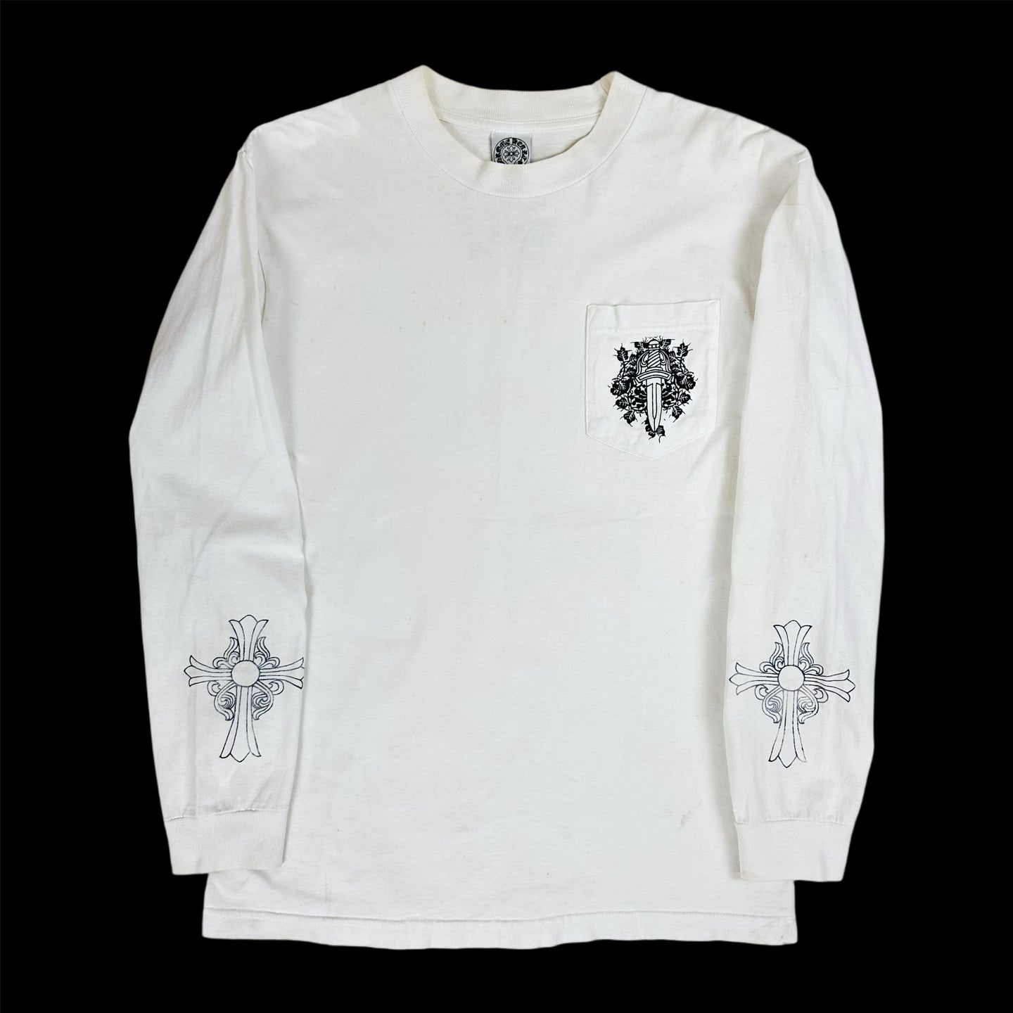 90s chrome hearts cuff cross vine dagger pocket l/s