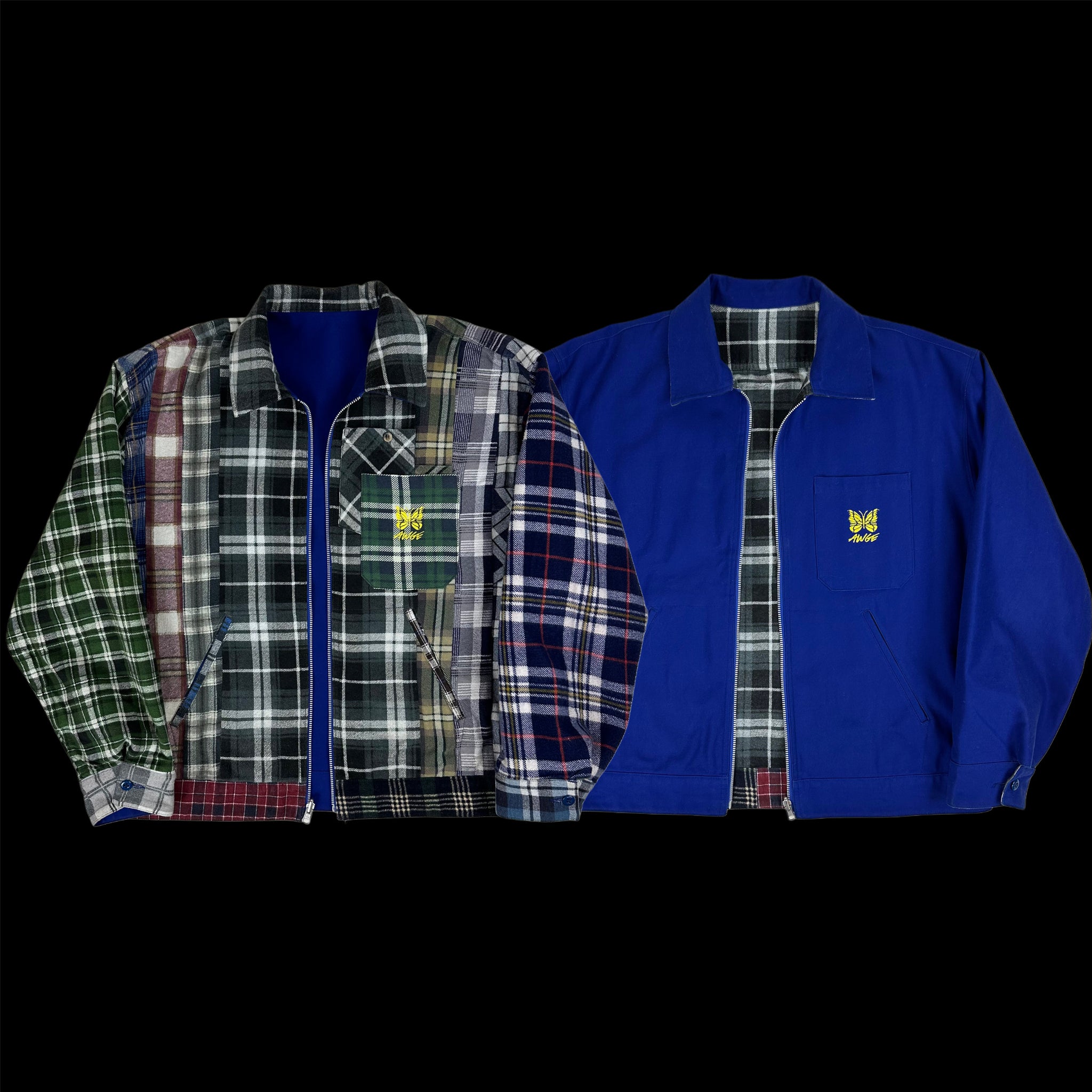 2021 awge // needles patchwork reversible work jacket – change clothes