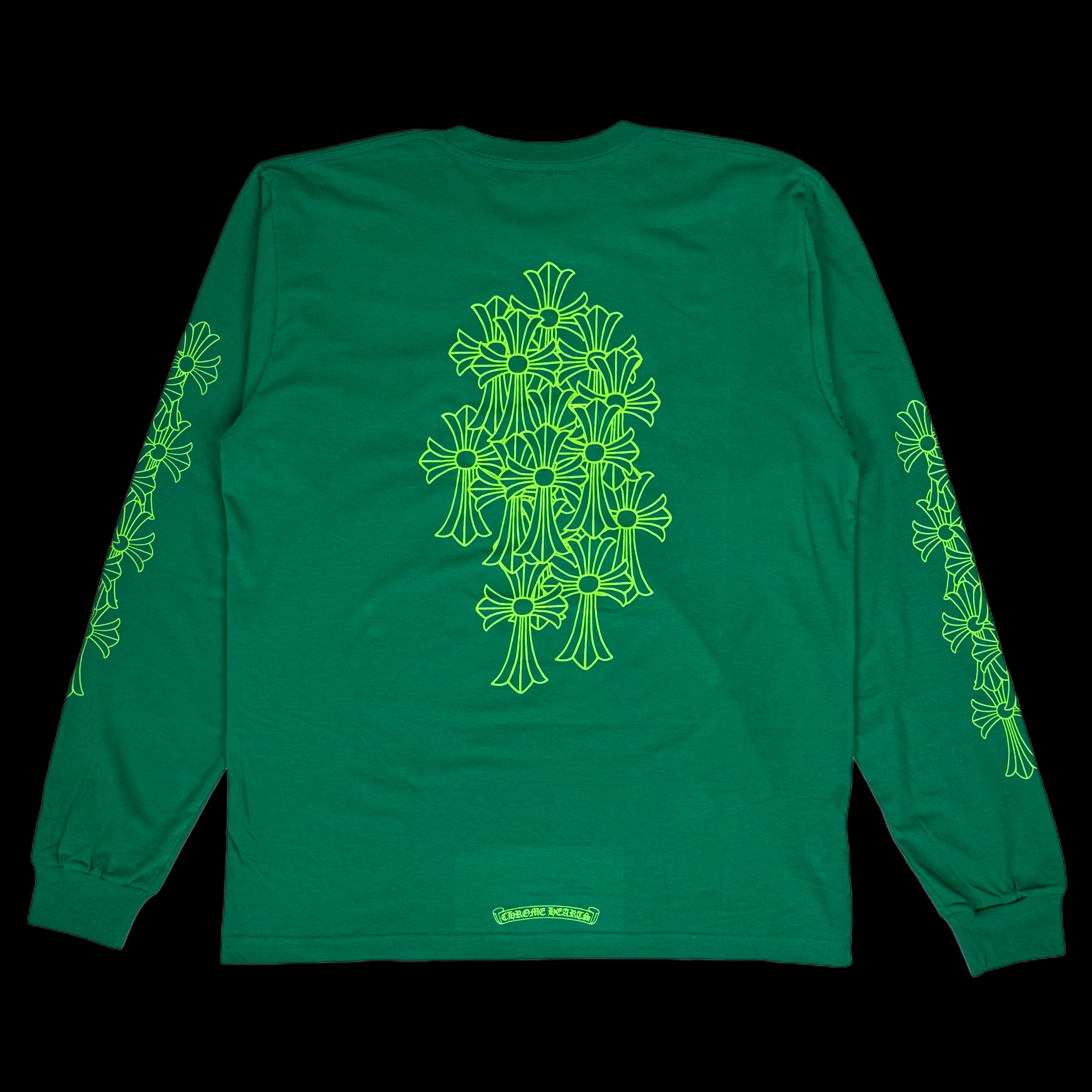 【Chrome Hearts】Cemetery Cross Kelly green ロングTシャツ CHROME HEARTS CEMETERY CROSS(クロムハーツ セメタリークロス