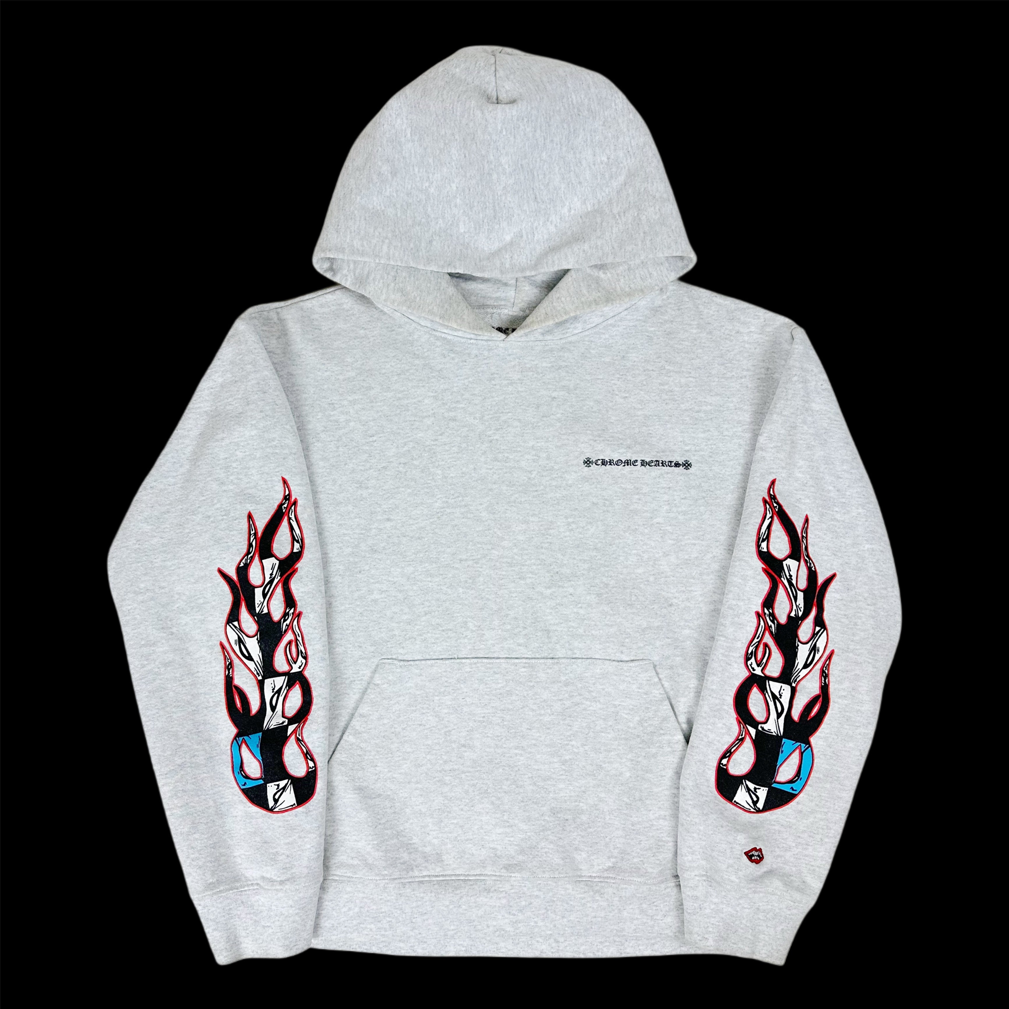 トップス Chrome Hearts Chrome Hearts Plus Cross All Over Print Zip Up Hoodie White