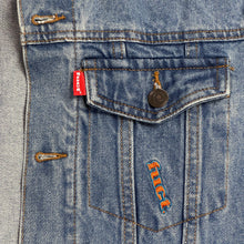 Load image into Gallery viewer, fuct all over multi embroidered denim trucker jacket

