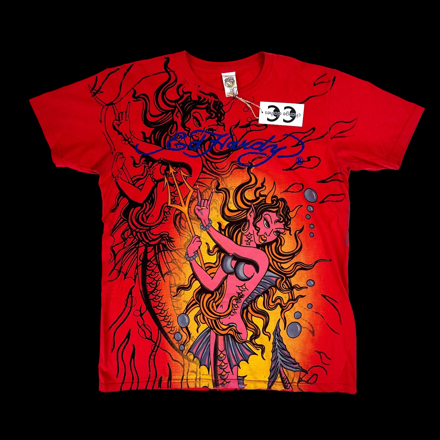 2000s ed hardy mermaid tee