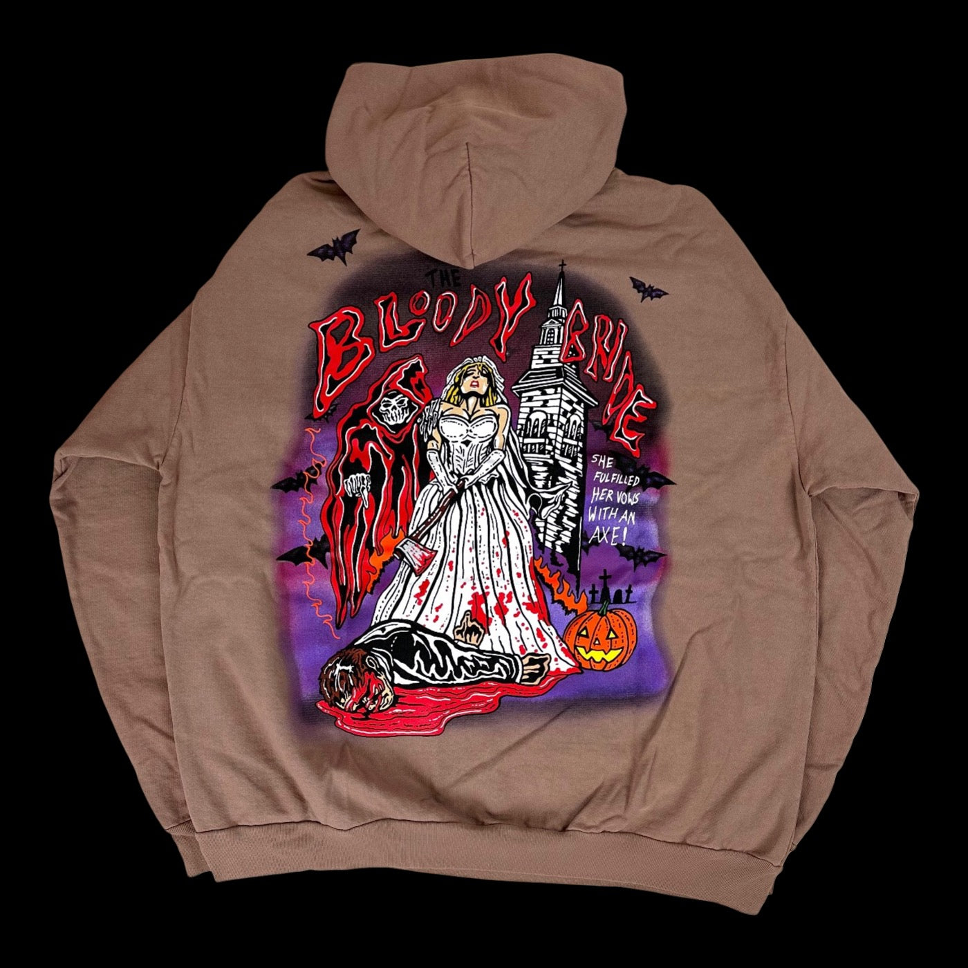 2023 warren lotas bloody bride hoodie light brown – change clothes