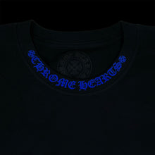 Load image into Gallery viewer, chrome hearts 1988 long sleeve tee black blue logos
